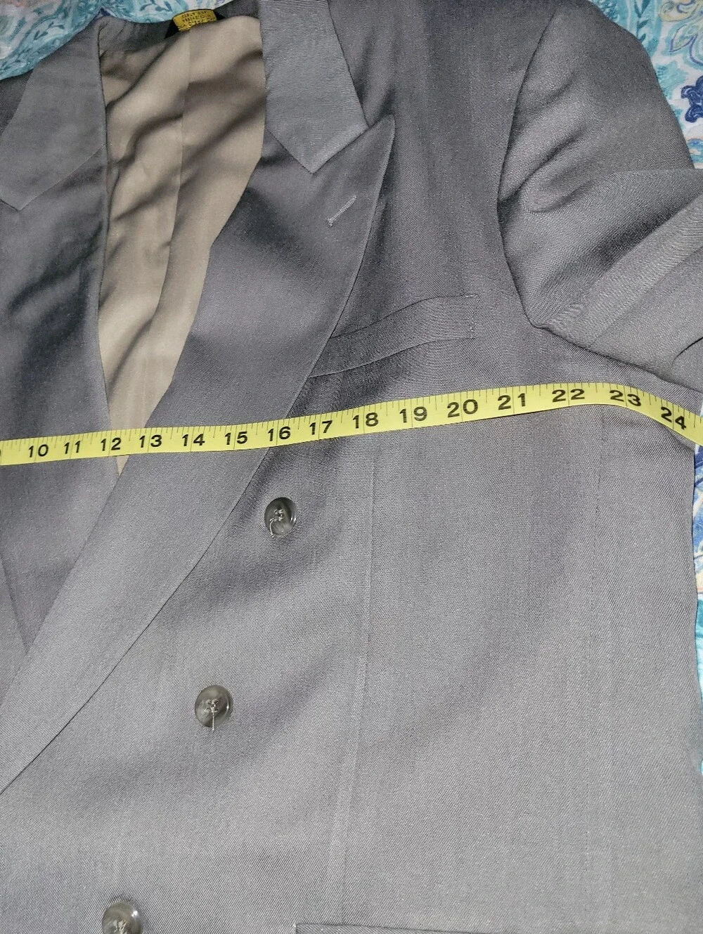 Savane Men's Double Breasted Suit Jacket